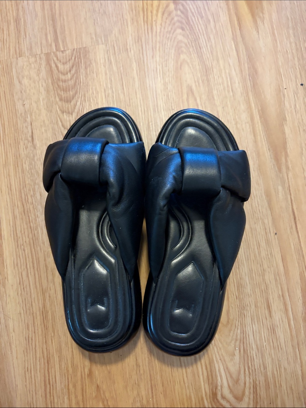 Women’s Marc Fisher LTD Black Padded Slide Sandals